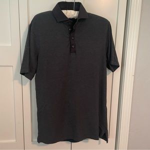 Lululemon Black Mens Polo Short Sleeve Shirt
